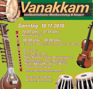 Vanakkam Abschlusskonzert zur Workshop-Reihe